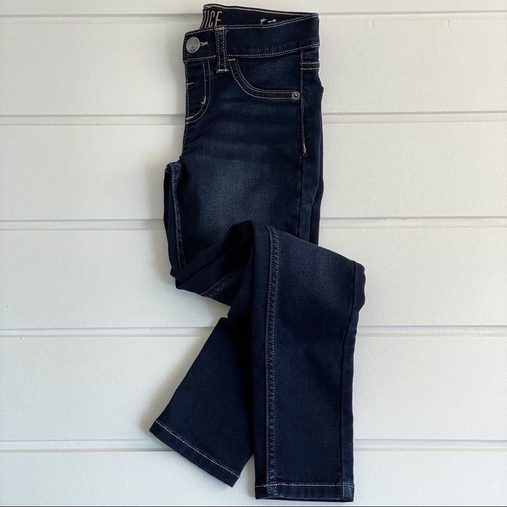 Justice Girls Mid Rise Dark Wash Jegging Jeans Size 8 Like New Condition
